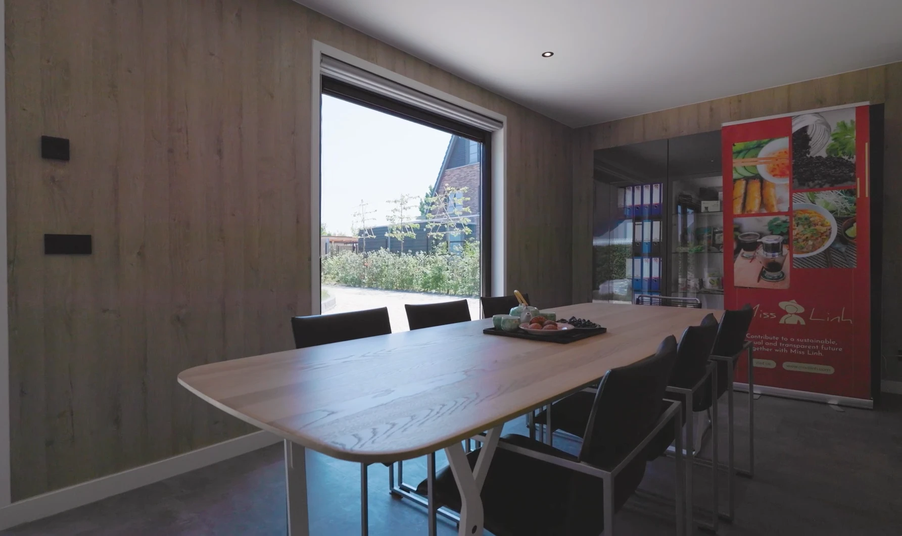 The meeting room inside the Miss Linh office