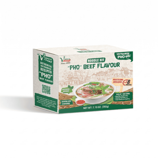 Pho Beef Noodle Kit 202gr 30 bags x carton - size 2 packs