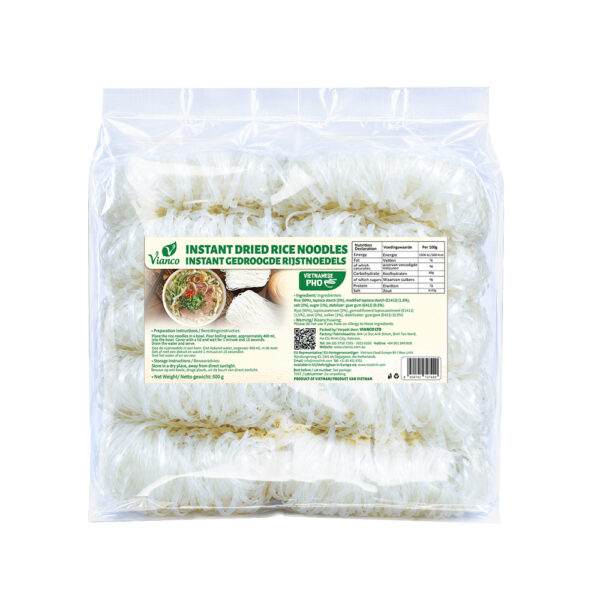 Instant Dried Rice Noodle 500gr - 10 portions - 20 bags per box